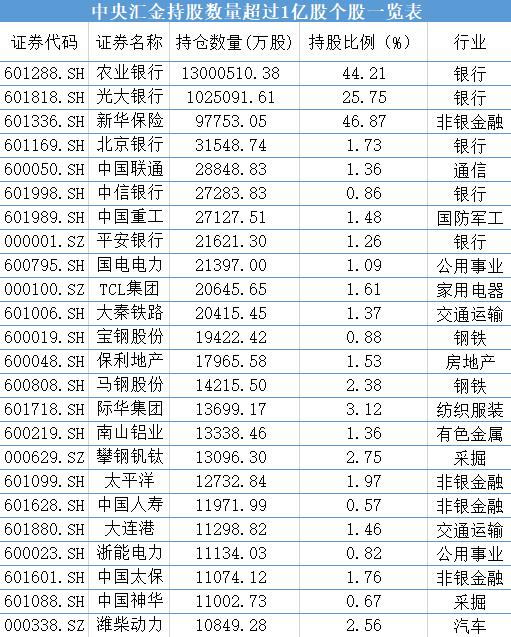 匯金最新持股深度解析與案例剖析,全面揭示持股情況