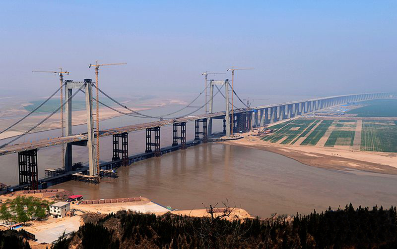 晉蒙黃河大橋最新進展,連接未來橋梁,展翅夢想之路